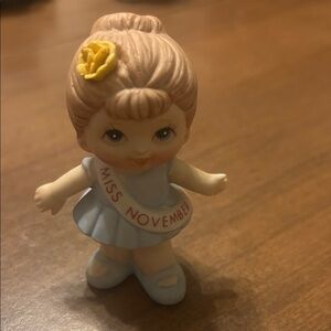 Russ Miss November Figurine with Blue Dress